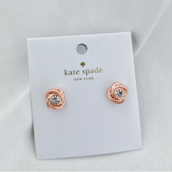 kate spade Jewelry - Kate Spade Infinity and Beyond Rose Gold Stud Earrings NWT